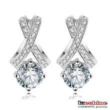 Platinum Plated Austrian Crystal Women′s Earrings (ER0136-B)